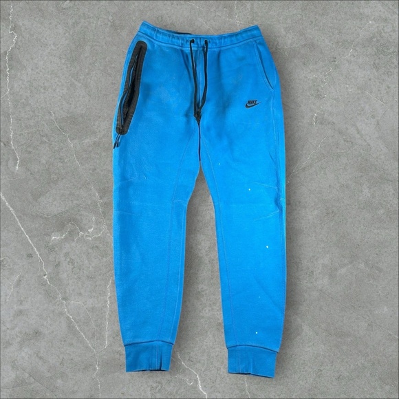 Nike Joggers Mens Medium Blue Tech Fleece Tapered Athletic Athleisure FB8002-435 - Picture 1 of 9